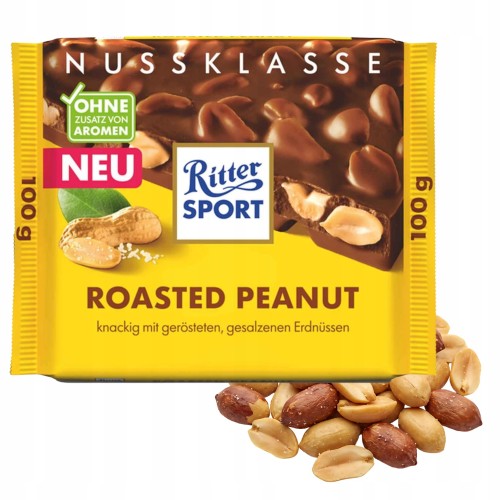 Przejdź do produktu Ritter Sport Czekolada Deloikatnie Mleczna Z Orzeszkami Ziemnymi 100 g