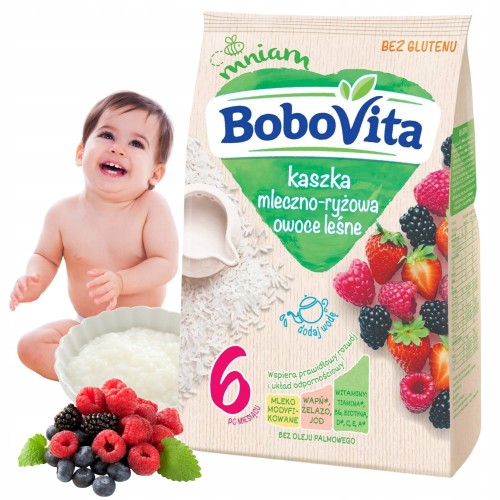 Przejdź do produktu BOBOVITA Kaszka Mleczno-Ryżowa Owoce Leśne Pyszny I Delikatny Posiłek 230g