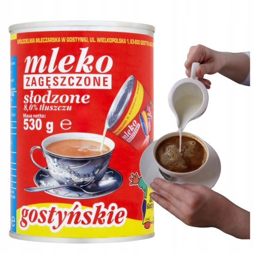 Przejdź do produktu Gostyń Mleko Zagęszczone Słodzone w Puszce Skondensowane Uniwersalne 530g