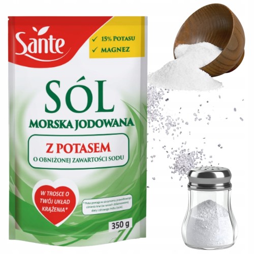 Przejdź do produktu Sante Sól Morska Niskosodowa z Magnezem I Potasem Idealna Do Dań 350g