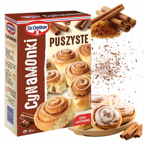Przejdź do produktu Dr. Oetker Mieszanka do Cynamonek Puszyste Cynamonki Pyszny Wypiek 417g