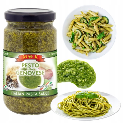 Przejdź do produktu MK Pesto Zielone z Bazylii Z Oliwą Z Oliwek Do Kuchni Włoskiej 190 g