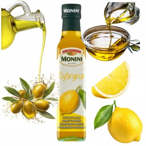 Przejdź do produktu Monini EXtra Virgin Aroma Limone Oliwa Z Oliwek Aromatyczna Z Cytryną 250ml