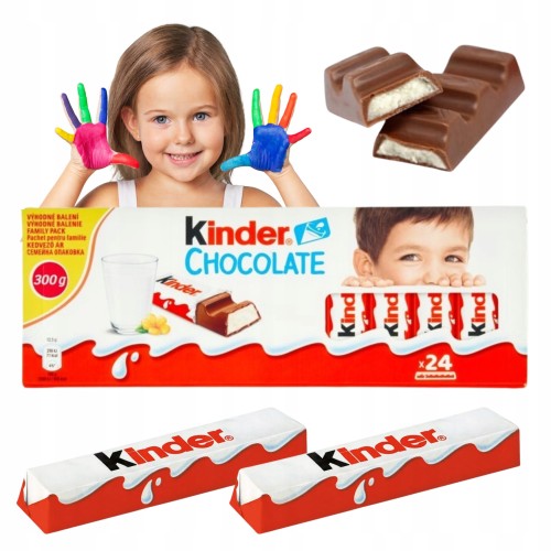Przejdź do produktu Kinder Czekolada Batoniki Delikatnie Mleczna Smak Dzieciństwa Radości 300g