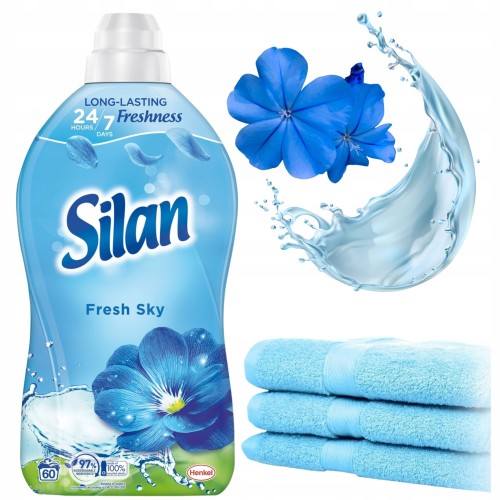 Przejdź do produktu Silan Fresh Sky Płyn do Płukania do Zmiękczania Tkanin 1320 ml (60 prań)