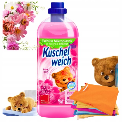 Przejdź do produktu Płyn do Płukania Tkanin Kuschelweich Pink Kiss Zapach Kwiatów 1 l 38 Prań