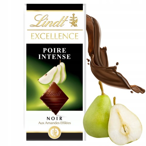 Przejdź do produktu LINDT Excellence Pear Czekolada Gorzka z Gruszką i Migdałami 100g