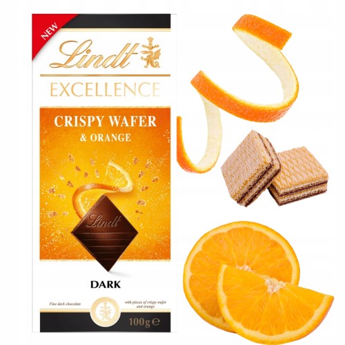Przejdź do produktu Lindt EXCELLENCE Crispy Orange Czekolada Gorzka Kakao Pomarańcz 100g
