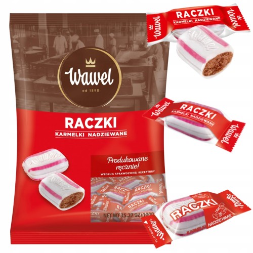 Przejdź do produktu Wawel Cukierki Raczki Karmelki Nadziewane Smak Jakość I Tradycja 1000 g