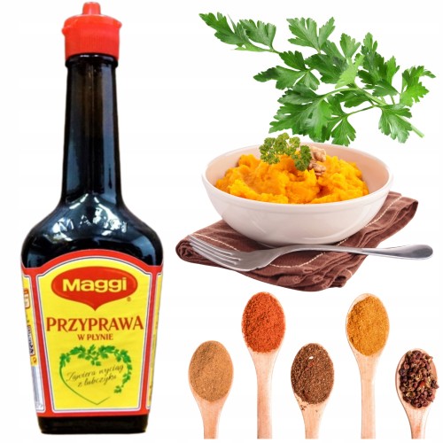 Przejdź do produktu Maggi Przyprawa w Płynie Do Zup Sosów Sałatek Nadająca Smaku Lubczyk 200 g