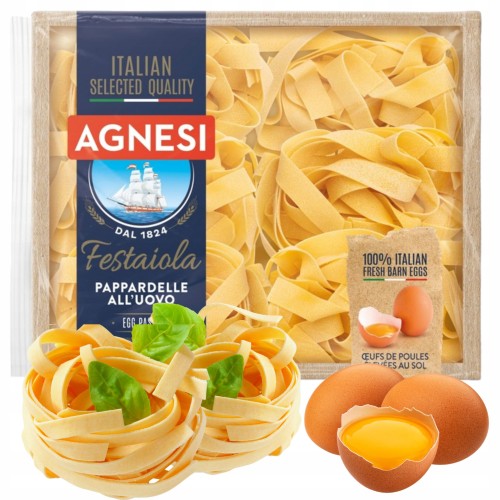 Przejdź do produktu Castelli Agnesi Makaron Szerokie Wstążki Włoski Pappardelle Do Dań 250g