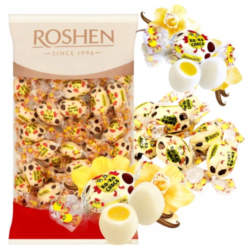 Przejdź do produktu Roshen Ko-Ko Choco White Cukierki wypełnione kremami w białej polewie 1 kg