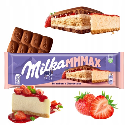 Przejdź do produktu MILKA CZEKOLADA STRAWBERRY CHESSECAKE 300G