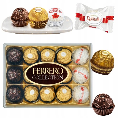 Przejdź do produktu Ferrero Collection Zestaw Ferrero Rondnoir Ferrero Rocher i Raffaello 172 g