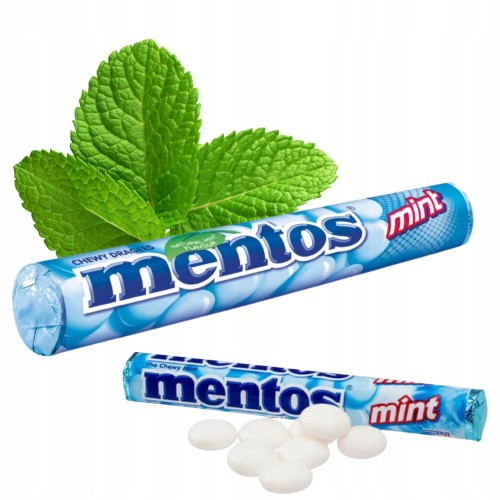 Przejdź do produktu Mentos Mint Draże Cukierki Miętowe Smak I Świeżość Mięty Zestaw 4x38 g