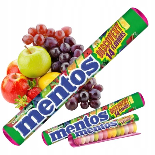 Przejdź do produktu Mentos Discovery Mix Smaków Super Pyszne Draże Owocowe Zestaw 4x37,5 g
