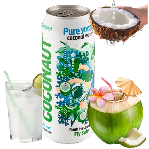 Przejdź do produktu Woda Kokosowa Niegazowana Coconaut z Młodego Kokosa Nawodnienie 0,5 l