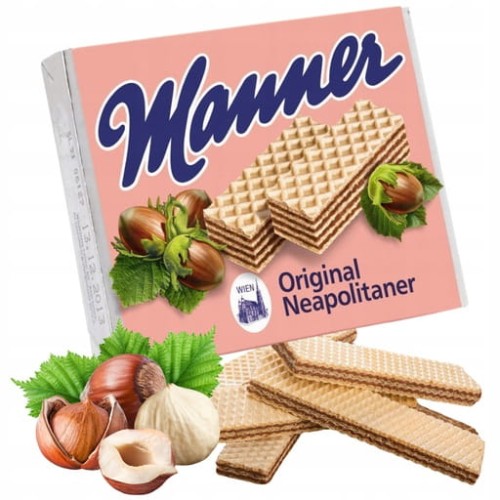 Przejdź do produktu Manner Wafle z Kremem Orzechowym Tradycja Jakość Smak Który Pokochasz