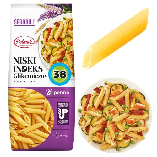 Przejdź do produktu Makaron Rurki Penne Pol-Mak Niski Indeks Glikemiczny Idealny do Dań 250 g