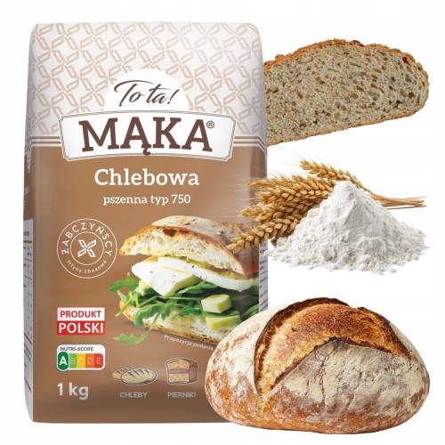Przejdź do produktu Mąka TOTA Typ 750 Chlebowa Idealna Do Wypieku Pieczywa W Domowym Zaciszu1kg