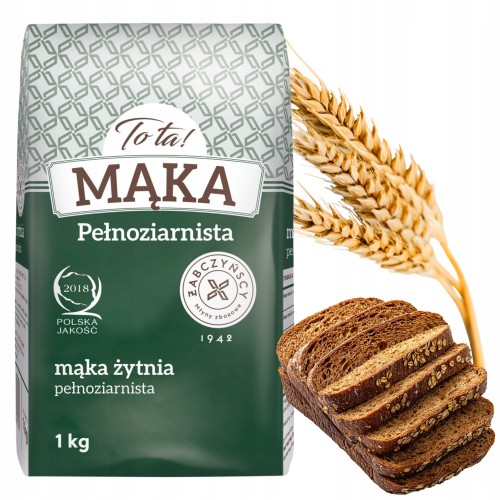 Przejdź do produktu Mąka Żytnia Pełnoziarnista 1 kg TO TA Idealna Do Zakwasu Na Żur 1kg