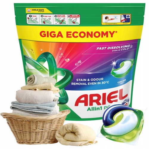 Przejdź do produktu ARIEL Kapsułki do Pralki Prania Kolorów All-in-1 70 szt. Duże opakowanie