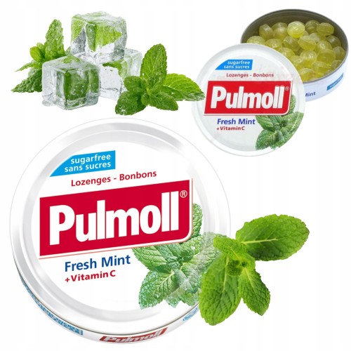 Przejdź do produktu Pulmoll Fresh Mint Pastylki do Ssania na Gardło Miętowe Odświerzające 45g
