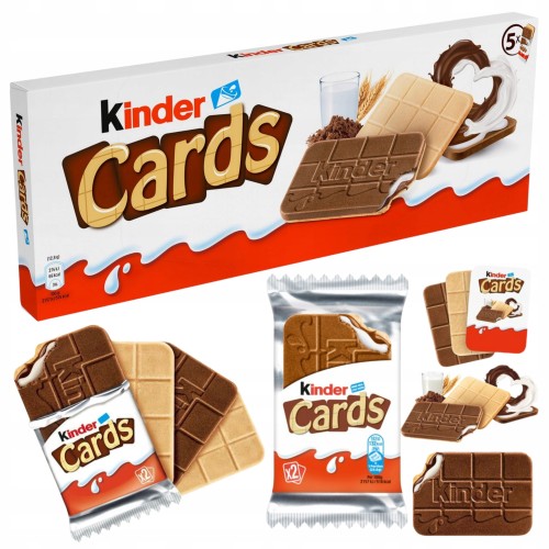 Przejdź do produktu Kinder Cards Chrupiące Wafelki Z Delikatnym Nadzieniem Dla Dzieci 128g