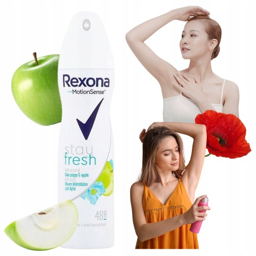 Przejdź do produktu Rexona Antyperspirant dla Kobiet Spray Stay Fresh Blue Poppy&Apple 150 ml