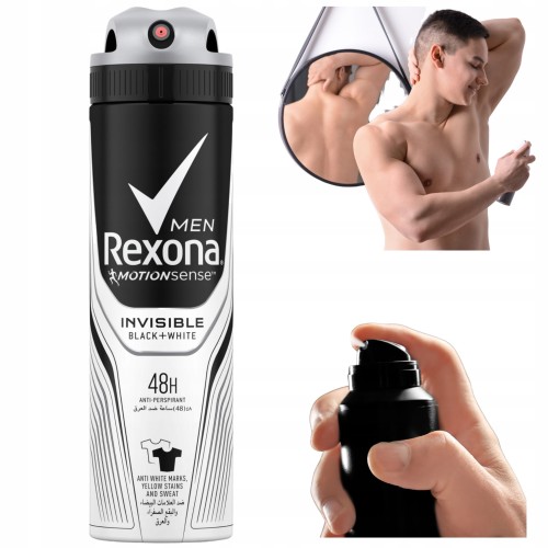 Przejdź do produktu Rexona Men Antyperspirant Spray dla Mężczyzn 48h Invisible on Black + White
