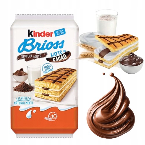 Przejdź do produktu Biszkopty Kinder Brioss Ciasteczka Z Kremem Mleczno Kakaowym Ferrero 280 g