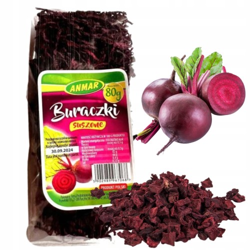 Przejdź do produktu Orfamak Buraczki Suszone Naturalna Przekąska Warzywna 80g