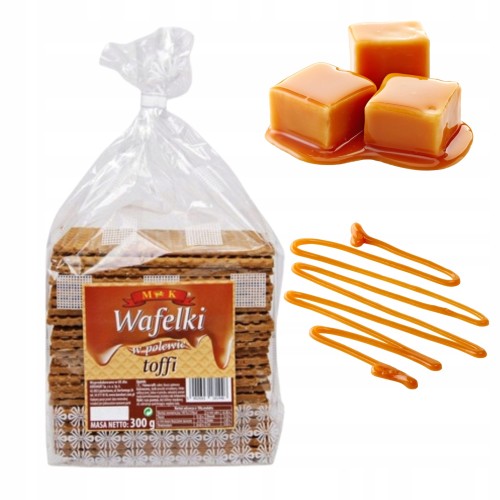 Przejdź do produktu MK Wafelki w Polewie toffi Słodka Przekąska Na każdą Okazję 300 g