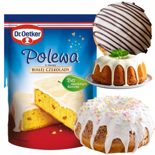 Przejdź do produktu Dr. Oetker Polewa Biała Czekoladowa Idealna do Ciast Tortów Deserów 100 g