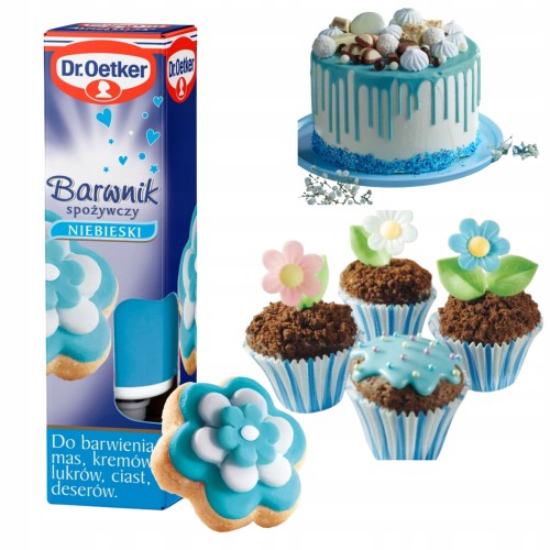 Przejdź do produktu Dr.Oetker Barwnik Spożywczy w Żelu NIEBIESKI Do Dekoracji Ciast Deserów 10g