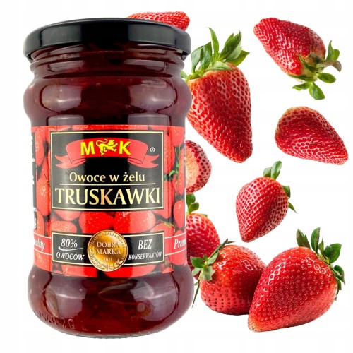 Przejdź do produktu MK Truskawki w Żelu Słoik Konfitura Bez Konserwantów Tradycyjna 320g