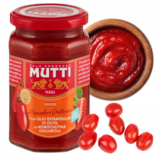 Przejdź do produktu Mutti Sos Pomidorowy Z Oliwą Na Soczystch Pomidorach Koktajlowych 280g