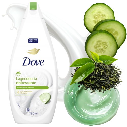 Przejdź do produktu Dove Płyn Do Kąpieli Z Ogórkiem I Zieloną Herbatą Żel Pod Prysznic 750ml