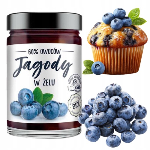 Przejdź do produktu Helcom Jagody W Żelu Idealne Do Deserów I Wypieków 320g