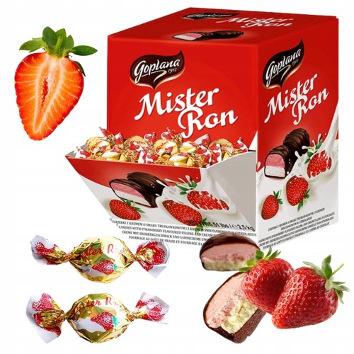Przejdź do produktu Cukierki Goplana Mister Ron Truskawka Śmietanka w Czekoladzie 2,5kg