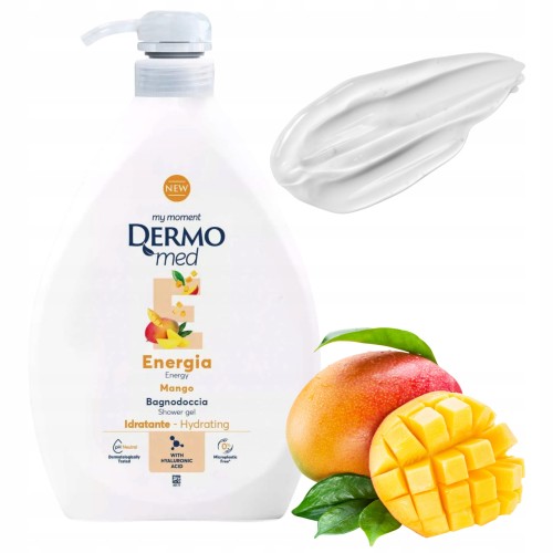 Przejdź do produktu Dermomed Energia Płyn do Kąpieli i Pod Prysznic z Pompką Mango Nawilża 1l