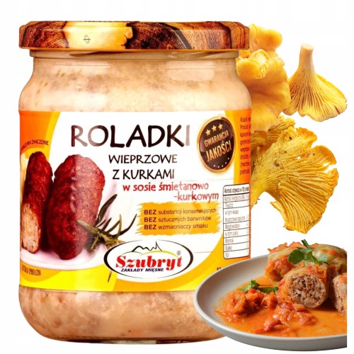 Przejdź do produktu Szubryt Roladka Wieprzowa Nadziewana Kurkami w Sosie Danie Gotowe 480 g