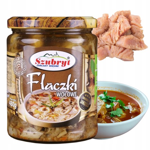 Przejdź do produktu Szubryt Flaczki Wołowe Szybkie Smaczne Gotowe Danie Tradycyjne 480 g