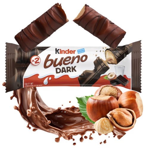Przejdź do produktu Kinder Bueno Dark Wafel Pokryty Ciemną Gorzką Czekoladą Z Nadzieniem 43 g