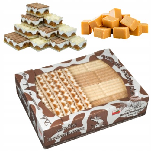 Przejdź do produktu Wafle Podkarpackie Fantazja Krówkowa Pyszny Deser 700g
