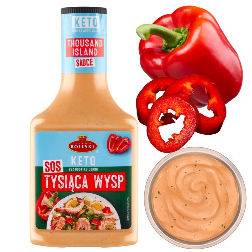 Przejdź do produktu Roleski Sos keto Tysiąca Wysp Uniwersalny do Dań i Kanapek Bez Cukru 300 g