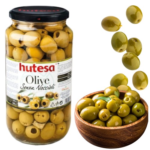 Przejdź do produktu Hutesa Oliwki Zielone Bez Pestek Duże Opakowanie 900g