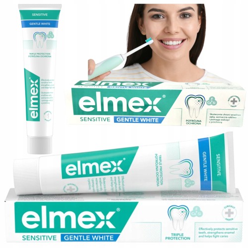 Przejdź do produktu Elmex Sensitive Whitening Zielona Pasta Do Zębów Wybielająca 75ml