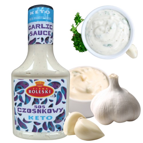 Przejdź do produktu Roleski Sos Czosnkowy KETO Bez Dodatku Cukru Naturalny Uniwersalny 300g