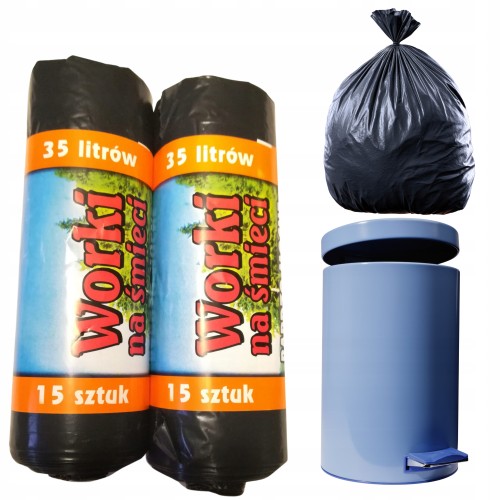 Przejdź do produktu Marpol Worki Na Śmiec Mocne I Wytrzymałe Czarne 35l 15 szt.